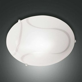 Φωτιστικό Οροφής - Πλαφονιέρα Magma 3521-65-102 White Fabas Luce Μέταλλο,Γυαλί