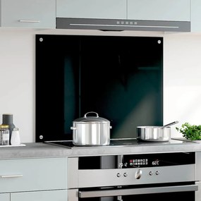vidaXL Πλάτη Κουζίνας Μαύρη 80 x 60 εκ. από Ψημένο Γυαλί