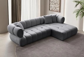 Corner Sofa Petra Right - Dark Grey Dark Grey