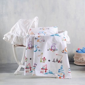 Σεντόνι Βρεφικό Numbers Multi Ρυθμός Crib 80x110cm 100% Cotton