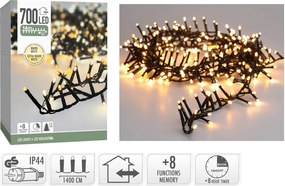 700 LED Φωτάκια - 14 Μέτρα - Χρονοδιακόπτης - Θερμό Λευκό