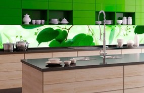 Αυτοκόλλητη φωτοταπετσαρία για πράσινα φύλλα κουζίνας - 180x60