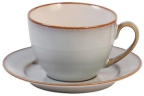 Φλυτζάνι Τσαγιού Με Πιατάκι PortoSanto 25.054.16 230ml Beige-Brown Cryspo Trio Clay