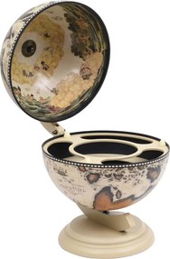 vidaXL Μπαρ Υδρόγειος/Κάβα Κρασιών Επιτραπέζιο Λευκό Ξύλο Ευκαλύπτου