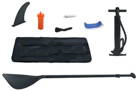 vidaXL Σετ Σανίδας Stand Up Paddle / Surf Φουσκωτό Μπλε και Λευκό