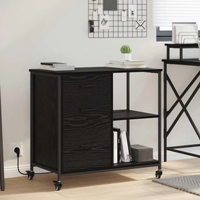 vidaXL Γραφείο Ντουλάπι Μαύρη δρυς 76 x 41 x 72 cm Επεξεργασμένο ξύλο