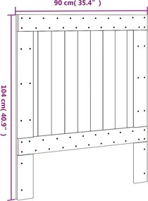 vidaXL Κεφαλάρι 90 x 104 εκ. από Μασίφ Ξύλο Πεύκου