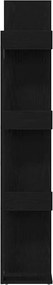 vidaXL Βιβλιοθήκη Μαύρη Οξυά 48 x 25,5 x 140 εκ Επεξεργασμένο ξύλο
