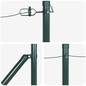 vidaXL Όρθια Σημεία με Σφήνα 52 τμχ Ø32 mm 80 cm Γαλβανισμένος Χάλυβας