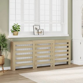 Κάλυμμα Καλοριφέρ Sonoma Δρυς 205x21,5x83,5εκ. Επεξ. Ξύλο