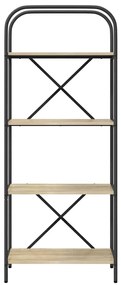 vidaXL Ράφι Βιβλίων Sonoma Δρυς 60 x 30 x 146 εκ Επεξεργασμένο ξύλο