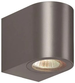 Σποτ Φωτιστικό Τοίχου DOWN Πλαστικό IP54 GU10 8X7X9.5εκ Eurolamp 145-82063 Γκρι