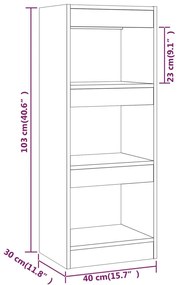 vidaXL Βιβλιοθήκη/Διαχωρ. Χώρου Sonoma Δρυς 40x30x103 εκ. Επεξ. Ξύλο