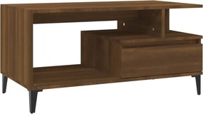vidaXL Τραπεζάκι Σαλονιού Καφέ Δρυς 90x49x45 εκ. Επεξεργασμ. Ξύλο