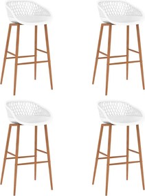 vidaXL Σετ Επίπλων Μπαρ 5 Τεμαχίων Λευκό