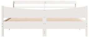 vidaXL Πλαίσιο Κρεβατιού με Κεφαλάρι 180x200 εκ. από Μασίφ Ξύλο Πεύκου