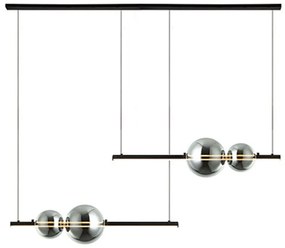 Φωτιστικό Οροφής - Ράγα 22234 105x15x100cm Dim Led 2600Lm 22W 3000K Black-Smoke