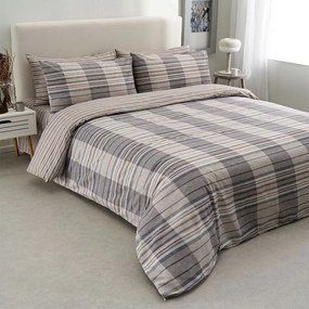 Σεντόνια Bristol-1 (Σετ 4τμχ) Grey Vesta Home King Size 270x270cm 100% Βαμβάκι