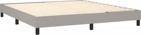 vidaXL Κρεβάτι Boxspring με Στρώμα Αν. Πράσινο 160x200εκ Υφασμάτινο