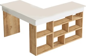 Γραφείο Γωνια Πεύκο Atlantic / Λευκό CT15 115x120x72