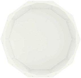 vidaXL Γλάστρα Λευκό 60 x 60 x 35 cm Ατσάλι