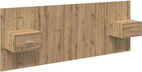 vidaXL Κεφαλή κρεβατιού με κομοδίνο 3 pcs Artisan Oak