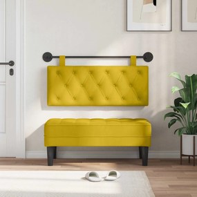 vidaXL Κεφαλάρι κρεβατιού κρεμαστό Κίτρινο Βελούδο