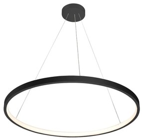 Φωτιστικό Οροφής Κρεμαστό 01377-04 D60cm 23W LED 3000K 1850Lm Black Luma
