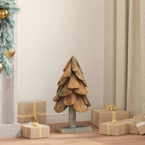 vidaXL Χριστουγεννιάτικο Δέντρο Καφέ 61 cm Μασίφ ξύλο teak