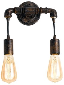 Φωτιστικό Τοίχου - Απλίκα Amarcord I-AMARCORD-AP2 2xE27 23x26cm Rust Luce Ambiente Design Metal