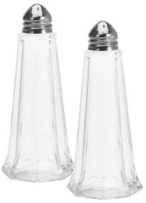 Excellent Houseware Δοχεία Μπαχαρικών - Αλατοπίπερα Σετ 2 Τεμαχίων Γυάλινα CD1001730