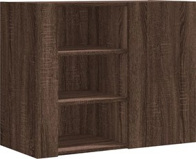 vidaXL Ντουλάπι Τοίχου Καφέ Δρυς 75x35x60 εκ. Επεξεργασμένο Ξύλο