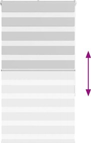 vidaXL Ζέβρα τυφλή Ανοιχτό Γκρι Πλάτος υφάσματος 75,9 εκ. Πολυεστέρας