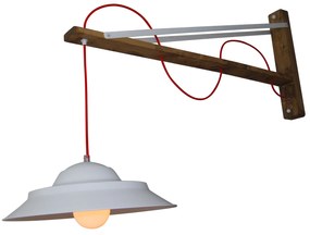 Φωτιστικό Τοίχου - Απλίκα HL-310W30 CAHAL WHITE WALL LAMP - Ξύλο - 77-3164