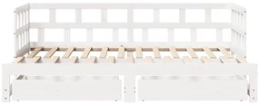 vidaXL Καναπές Κρεβάτι Συρόμενος Χωρίς Στρώμα 90x190 εκ. &amp; Συρτάρια