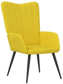 vidaXL Πολυθρόνα Relax Κίτρινο Μουσταρδί Βελούδινη