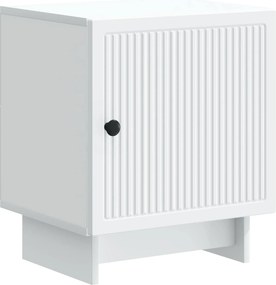 vidaXL Κομοδίνο Λευκό 43 x 34,5 x 50 εκ Επεξεργασμένο Ξύλο