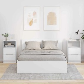 vidaXL Κομοδίνα 2 pcs Λευκό 40 x 30 x 467 εκ Επεξεργασμένο ξύλο