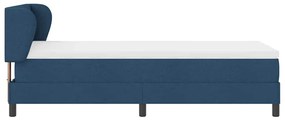vidaXL Κρεβάτι box spring με στρώμα με στρώμα Μπλε 80 x 200 cm ύφασμα