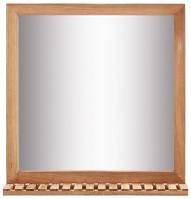 vidaXL Καθρέφτης Μπάνιου 60 x 12 x 62 εκ. από Μασίφ Ξύλο Καρυδιάς