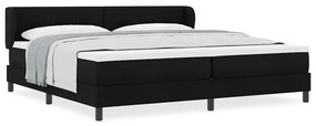 vidaXL Κρεβάτι box spring με στρώμα Μαύρο 200 x 200 cm ύφασμα