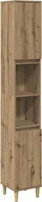 vidaXL Ντουλάπι μπάνιου Δρυς τεχνίτης 30x30x190 cm Κατασκευασμένο ξύλο