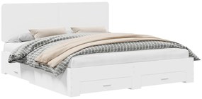 vidaXL Σκελετός Κρεβατιού Λευκό 180 x 200 cm Επεξεργασμένο ξύλο