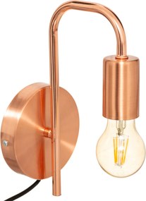 Απλίκα Τοίχου Με Φις Πρίζας A-S Keli Copper 182401