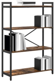 vidaXL Βιβλιοθήκη Καπνιστή δρυς 80 x 30 x 118 εκ Ξύλο