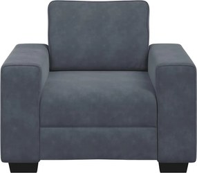 vidaXL Πολυθρόνα Σκούρο Γκρι Βελούδινη 100 x 77 x 82 εκ.