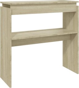 vidaXL Τραπεζάκι Κονσόλα Sonoma Δρυς 80 x 30 x 80 εκ. από Επεξ. Ξύλο