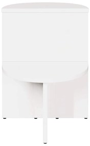 vidaXL Τραπεζάκι Πλευράς Λευκό 50 x 40 x 50 εκ Μασίφ ξύλο πεύκου
