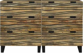 vidaXL Σετ Μπουφέδων 2 pcs Φυσικό 120 x 33,5 x 75 εκ