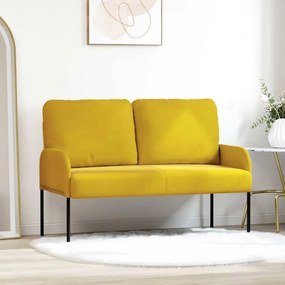 vidaXL Καναπέδες με μαξιλάρι 110cm Κίτρινο Κόντρα πλακέ